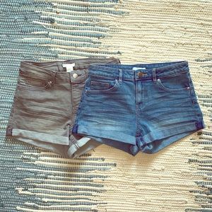 💕Two pairs of H&M stretch shorts💕